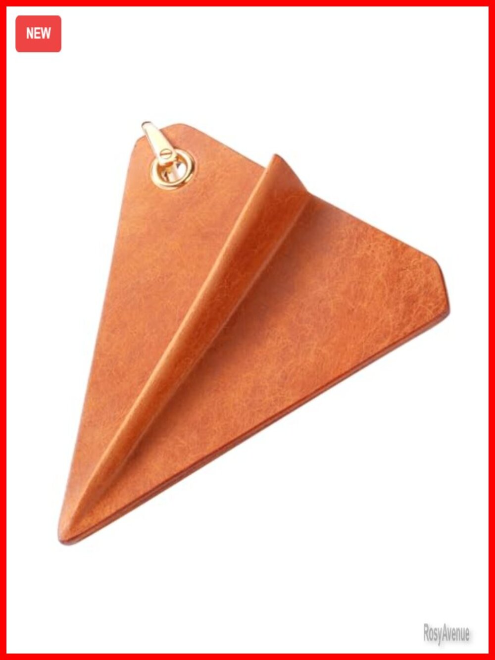 Cowhide Leather Airplane Keychain Bag Charm Purse Accessory Gift